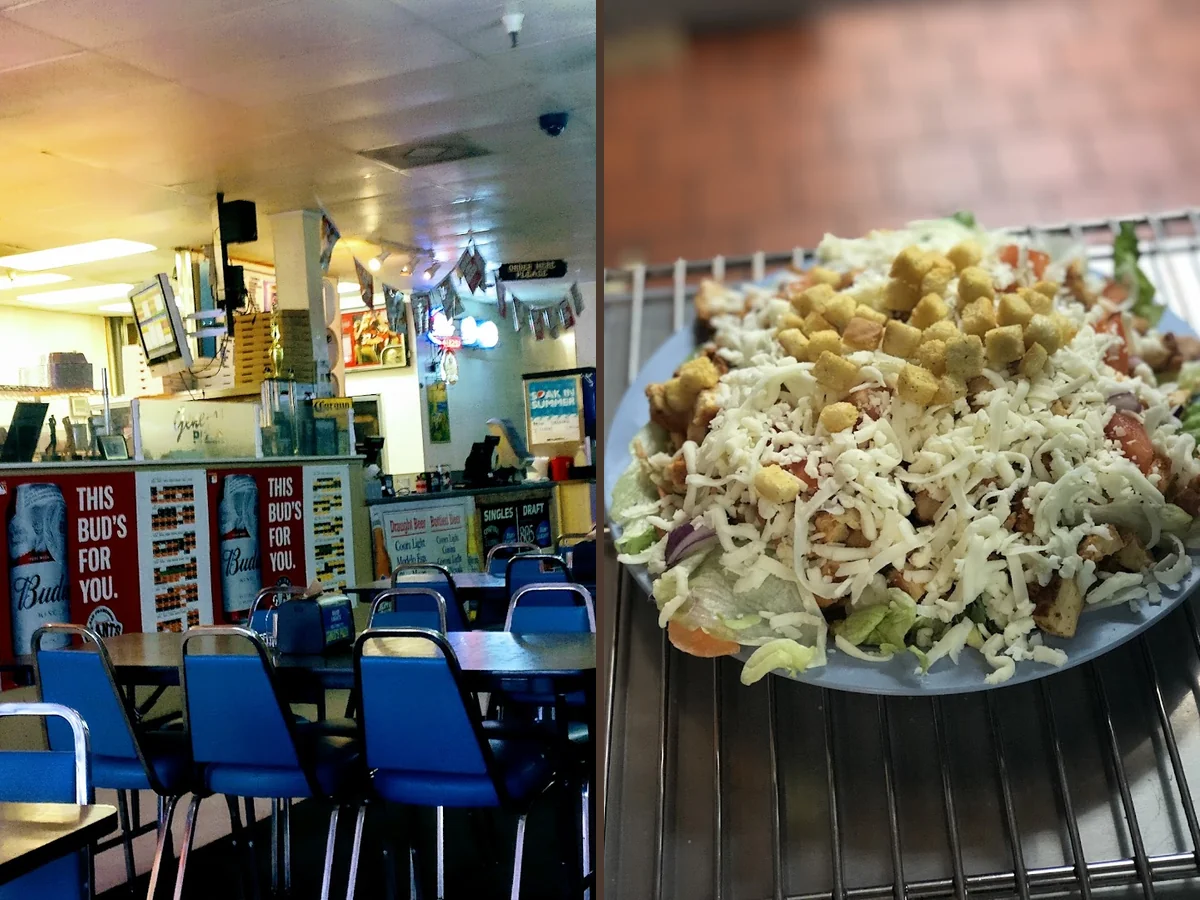 Comfort food spot with a relaxed dining room.